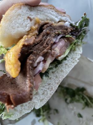 Hot pastrami sandwich   at How Delish HD in West Orange