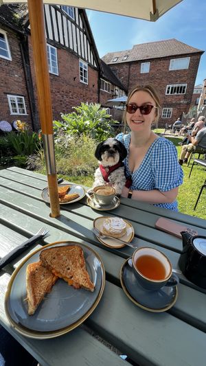 Tomato and vegan cheese toasted sandwich and a viennese whirl  at Commandery Coffee in Worcester