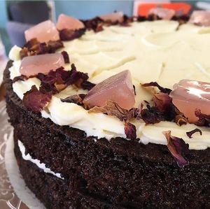 Vegan Turkish Delight Cake at Commandery Coffee in Worcester