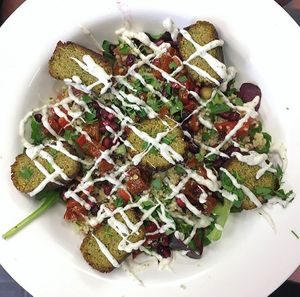 Falafel Salad at Commandery Coffee in Worcester