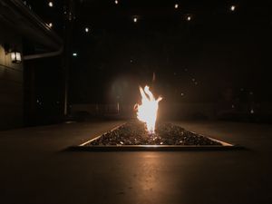 Fire pit at SunCafe in Studio City