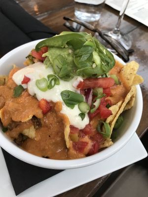 Happy hour nachos at SunCafe in Studio City
