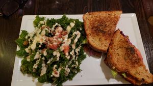Reubens with side kale salad at SunCafe in Studio City
