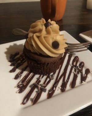 Peanut butter cupcake 🧁  at SunCafe in Studio City