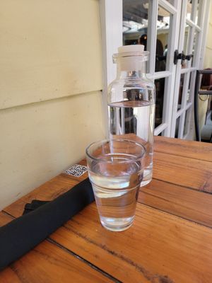 Water at SunCafe in Studio City
