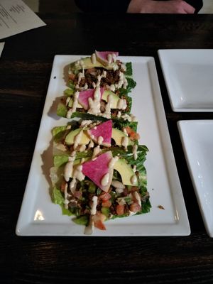 Lettuce leaf tacos! at SunCafe in Studio City