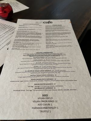 Menu #Veganuary at SunCafe in Studio City