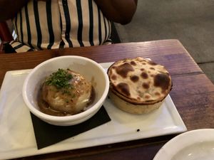 Chicken pot pie and mashed potatoes   at SunCafe in Studio City