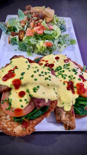 Sun Florentine W/Caesar salad  at SunCafe in Studio City