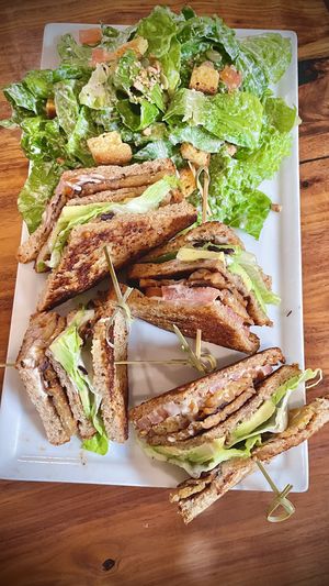 !¡ Club sandwich and Caesar salad !¡  at SunCafe in Studio City
