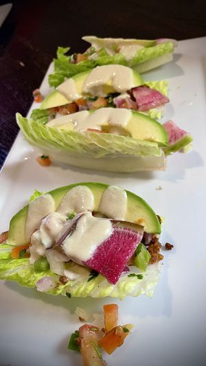 Lettuce leaf tacos 🌮!    at SunCafe in Studio City