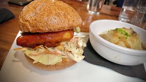 Buffalo Vegan
Chicken Sandwich 🥪!   at SunCafe in Studio City