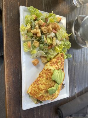 omelette and caesar salad  at SunCafe in Studio City
