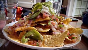 The nachos!   at SunCafe in Studio City