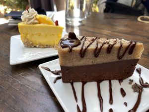 Almond butter (& chocolate) + Mango cheesecakes   at SunCafe in Studio City