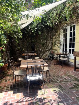 Outdoor seating   at SunCafe in Studio City