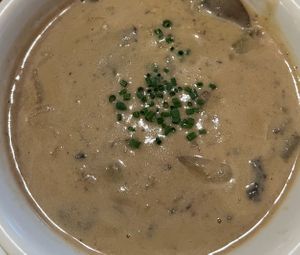 soup of the day: mushroom at SunCafe in Studio City