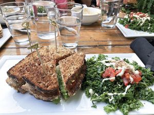 BLT sandwich + kale salad at SunCafe in Studio City