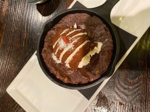 Brownie Dessert with Coconut Ice Cream ❤️❤️❤️ at SunCafe in Studio City