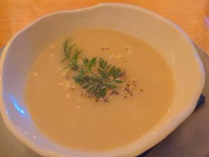 Roasted cauliflower soup (soup of the day) at Nana Cafe & Lounge Bar in Maribor