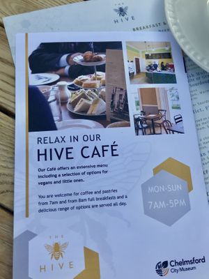 Menu at Hive Cafe in Chelmsford