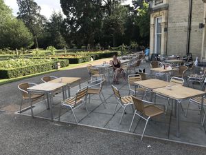 Outside terrace at Hive Cafe in Chelmsford