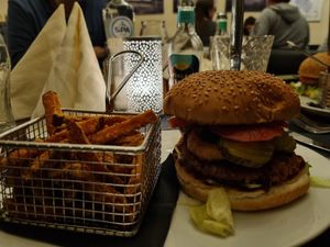 No meat burger at Het Wapen van Schotland in Hooghalen