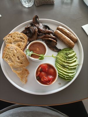 Vegan full English breakfast at Sensory and Rye in Hereford