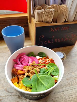 Looked colourful. Tasted alright. Boring! at Soul Sushi in Edinburgh