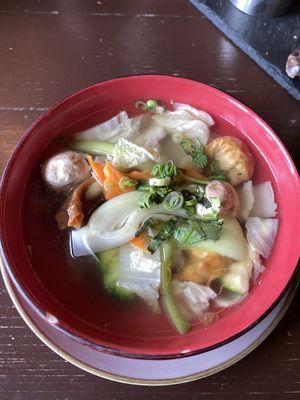 Wonton soup  at Fire Tiger in Berlin