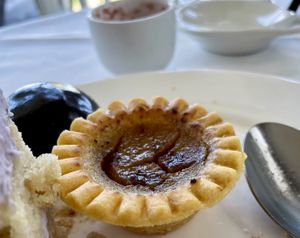 Scotch Crème Brûlée Tart  at Pendray Inn and Tea House in Victoria