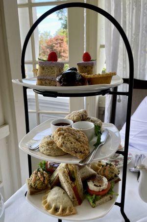 Serving trays   at Pendray Inn and Tea House in Victoria