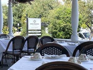 Outside seating   at Pendray Inn and Tea House in Victoria