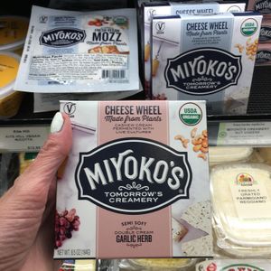 Two kinds of Miyokos amazing cheeses  at Woodlands Market in Tiburon