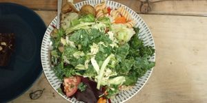 A mixture of various salads at Eat.Love.Yoga in Kidderminster