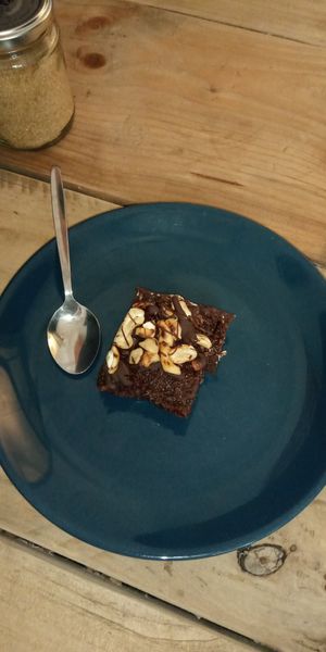 Natural sweetened brownie at Eat.Love.Yoga in Kidderminster
