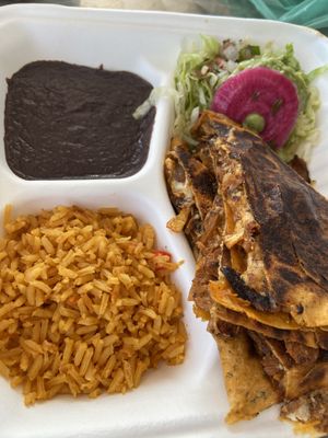 El pastor quesadillas. at Nuno's Tacos & Vegmex Grill in Dallas