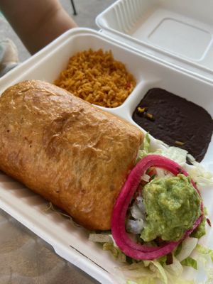 Chimi burrito at Nuno's Tacos & Vegmex Grill in Dallas
