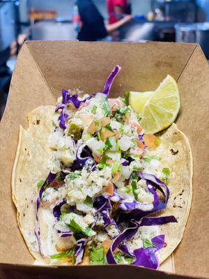 Fishless tacos  at Nuno's Tacos & Vegmex Grill in Dallas