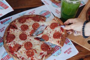 Nunos Pepperoni pizza  at Nuno's Tacos & Vegmex Grill in Dallas