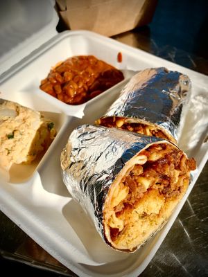 Best vegan burrito ever! Their BBQ sauce was amazing.  at Nuno's Tacos & Vegmex Grill in Dallas