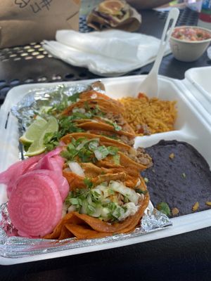 Tasty Bistec Ranchero Tacos!!  at Nuno's Tacos & Vegmex Grill in Dallas