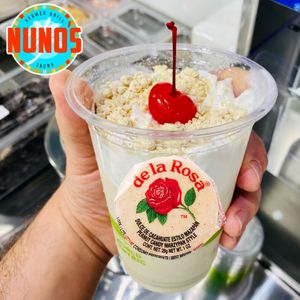 Mazapán Shake made with Oatly softserve  at Nuno's Tacos & Vegmex Grill in Dallas