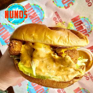 Beyond Chicken Sandwich  at Nuno's Tacos & Vegmex Grill in Dallas