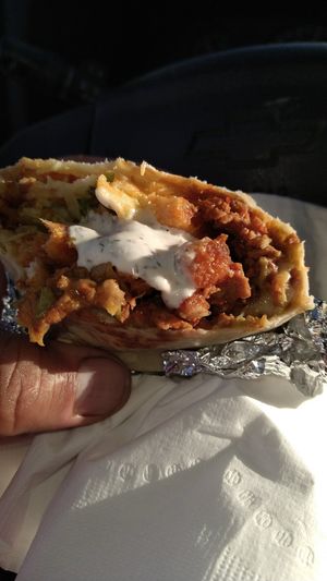 What the food looks like after I ordered it at Nuno's Tacos & Vegmex Grill in Dallas