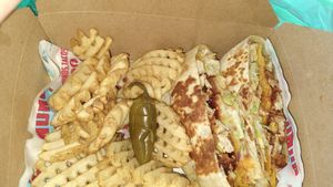 They got waffle fries at Nuno's Tacos & Vegmex Grill in Dallas