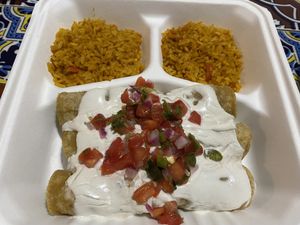 Sour cream enchiladas!   at Nuno's Tacos & Vegmex Grill in Dallas