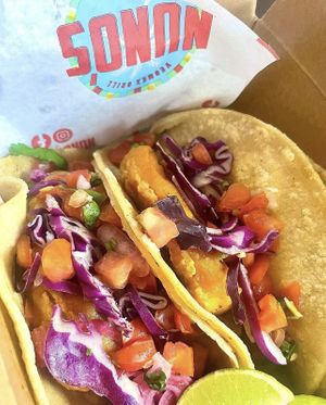 Fish tacos - one of my favorites here   at Nuno's Tacos & Vegmex Grill in Dallas