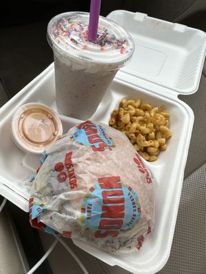 Shake & burger with Mac   at Nuno's Tacos & Vegmex Grill in Dallas