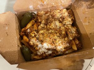 FLAMEADO CHORIZO FRIES  at Nuno's Tacos & Vegmex Grill in Dallas